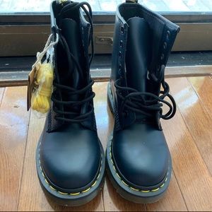 Dr Martens 1460 8 Eye LaceUp Boot Navy Blue Smooth